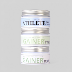 Gainer Hairwax Pack: 3 voks til stærkt hold, mat finish, fleksibel glans og struktur. Perfekt styling til alle looks.